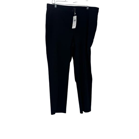 Eileen Fisher Black Cotton Blend Ponte High-Waisted Slim Pant Size XL NWT - Picture 11 of 12